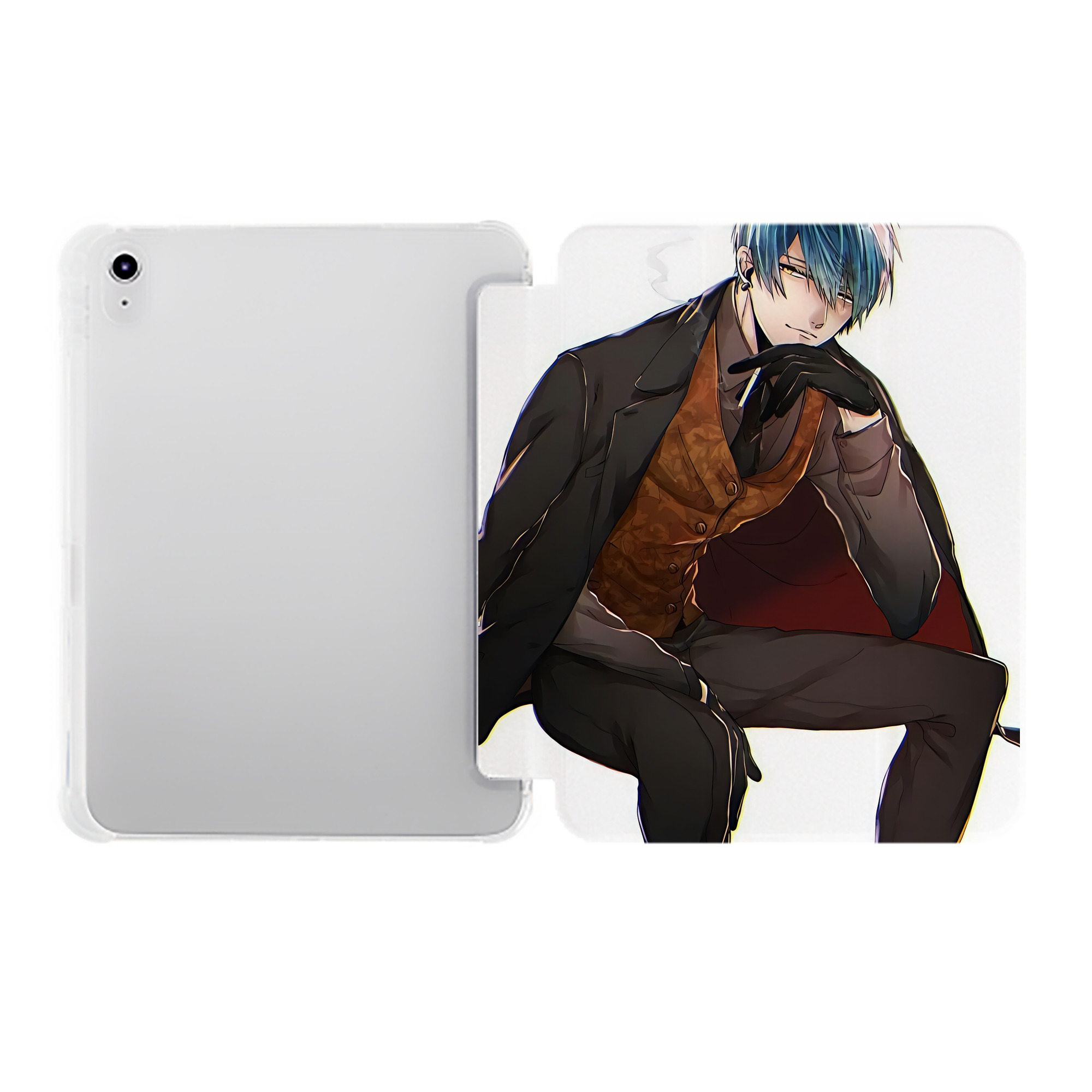 （画像用） 刀剣乱舞 Touken Ranbu IPad ケース ペン収納付き 三つ折りスタンド PUレザー×シリコン 対応機種9.5/10.5/10.9インチ